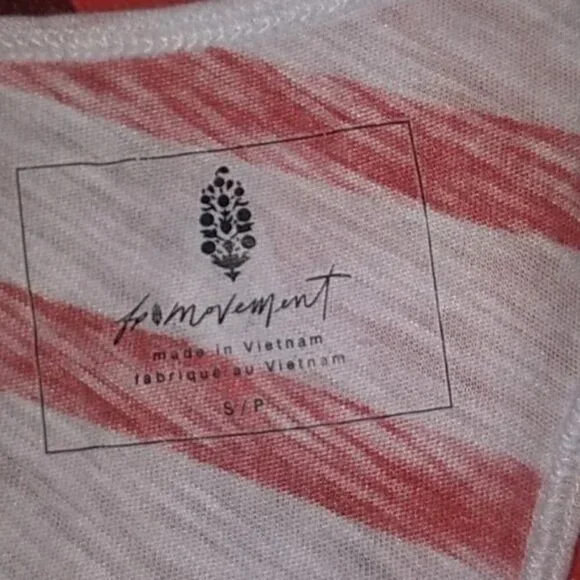 Free People Movement Keep Rolling Red Stripe Racerback Tank Top - Picture 8 of 8